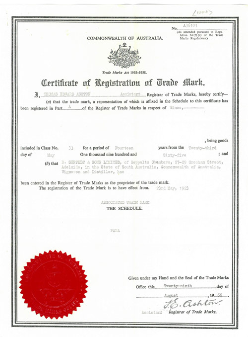 Para Trademark Document